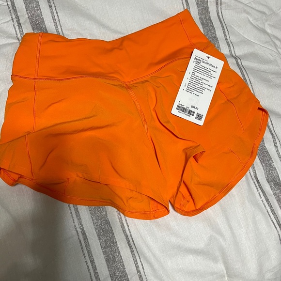 Lululemon Orange Athletic Shorts - Picture 2 of 2